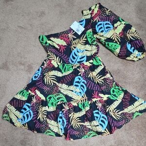 Forever 21 Multicolor Tropical Dress